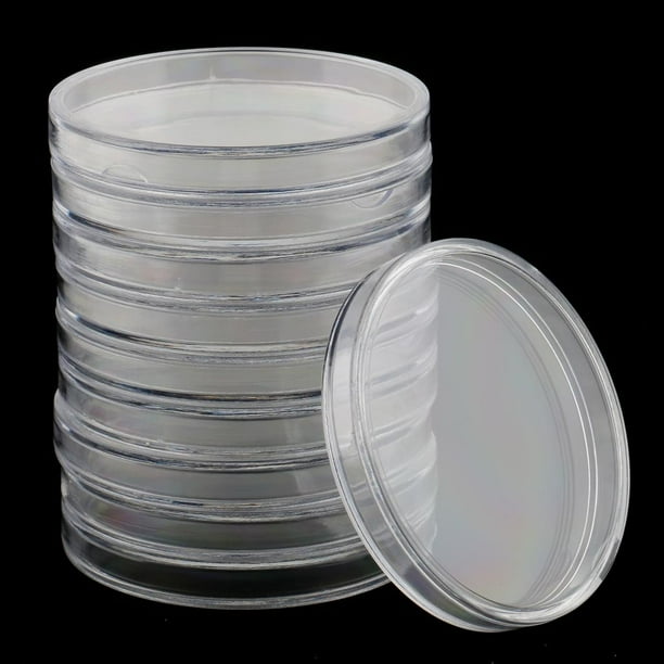 10 Piezas Cápsulas para monedas CUTICAT Caja Contenedora para monedas 65 Mm