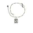 thumbnail image 2 of Delight Jewelry Silvertone Pebble Border Initial - G Silver-tone Paw Infinity Link Chain Bracelet, 6"+2" Extender, 2 of 3