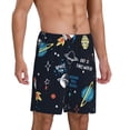 thumbnail image 2 of Fotbe Space Pajama Shorts for Men, Men's Pajama Bottoms, Sleepwear,Short Pajama Pants-3X-Large, 2 of 9