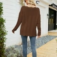 thumbnail image 7 of hoksml Sweaters for Women Fashion Crew Neck Loose Solid Color Womens Sweaters Long Sleeve Pullover Sweater Tops on Clearance, 7 of 7