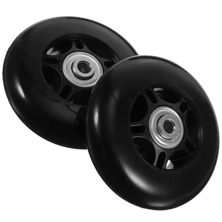 GOOHOCHY 2Pcs Suitcase Swivel Wheel Rubber Metal for Trolleys 8X8CM