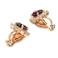 thumbnail image 6 of Yoursfs Amethyst Clip on Earrings for Women Gold Plated Vintage Purple Stone Austria Crystal CZ Halo Earrings Clips Non Pierced Ears Trendy Jewelry Gifts, 6 of 7