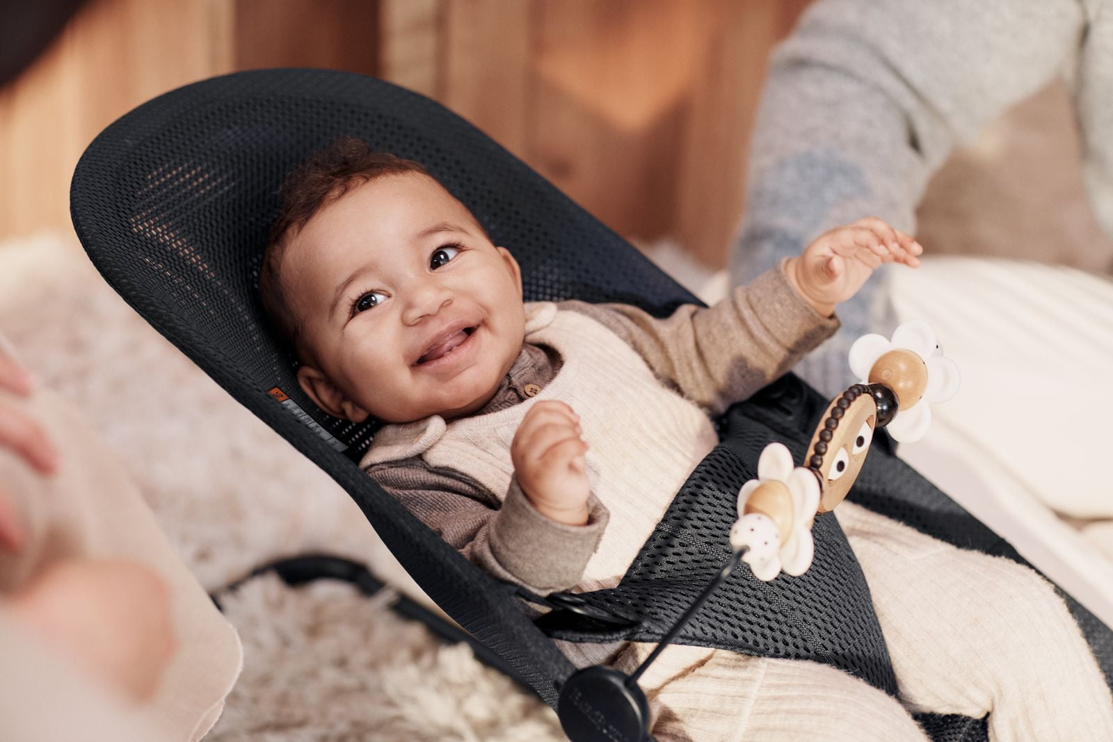 BabyBjorn Googly Eyes Black and White Toy Bar