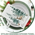 thumbnail image 7 of Set of 2 Hello Winter Pine Cone Kitchen Dish Towels, Let It Snow Christmas Tree Red Berry Bow Hand Towels Baking Cooking Cloth, Snowflake Farmhouse Holiday Home Kitchen Decor, 7 of 7
