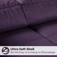 thumbnail image 5 of Superior Striped Reversible Down Alternative Comforter, Plum, Twin/Twin XL, 5 of 13