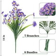 thumbnail image 4 of HESHENG 8 Bundles Artificial Daisy Mums Flowers Outdoor Fake Fall Flowers for Decoration No Fade Faux Plastic Autumn Flower Garden Porch Window Box Decor（Purple）, 4 of 8
