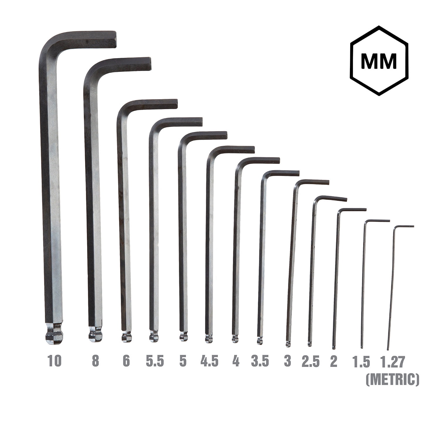 OEMTOOLS 24249 35 Piece SAE, Metric, Star Hex Key Set with Allen Wrench Organizer Cases, Ball End Allen Wrench Set, Long L Wrench Set, Large Allen Wrench Set