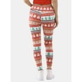 thumbnail image 3 of No Boundaries Velour Holiday Leggings, 1 or 2-Pack, Women's and Women's Plus, 3 of 5