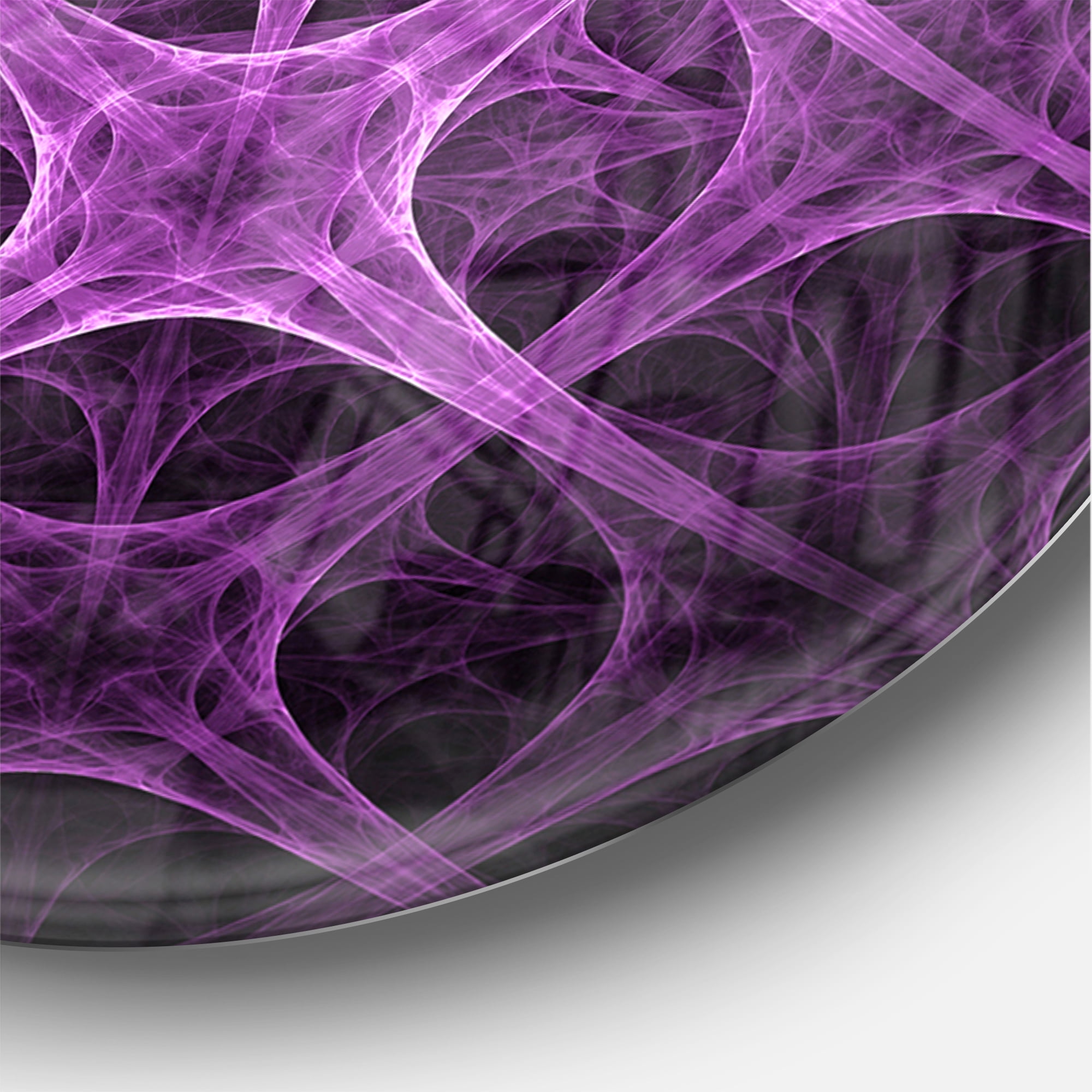 Designart 'Abstract purple thorn flower ' Modern wall clock