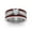 Silver Her, variant on Women's Fashion Couple Ring Wood Grain Titanium Steel Heart Three Layer Ring Ring Set