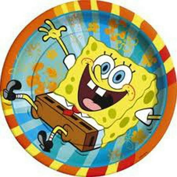 SpongeBob SquarePants 'Buddies' Large Paper Plates (8ct)