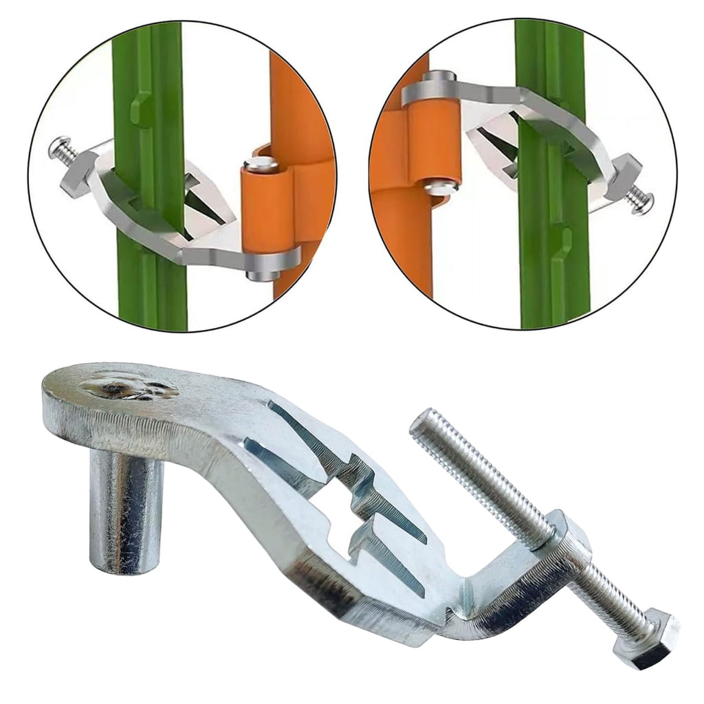2lots Stainless Steel T Post Gate Hinges Set Heavy Type Fence Door Hardware for Garden Gate