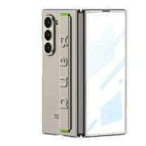 Dteck Case for Samsung Galaxy Z Fold 7, Slim PC Case Built-in Front Screen Protector Hand Strap Shockproof Cover for Galaxy Z Fold 7,Titaniumgray