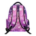 thumbnail image 2 of FKELYI Purple Cherry Flower Axolotl Print Kids Backpack for Girls 17 Inch Spacious Schoolbag with Multi-Pockets for Elementary Student Portable School Bookbag Casual Daypack, 2 of 7