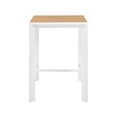 thumbnail image 5 of Meridian Furniture Nizuc Brown Wood Outdoor Patio Square Bar Table, 5 of 6