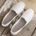 thumbnail image 5 of Round Toe Women Flat Shoes Slip on Girls Dress Black Ballet Flats White 6, 5 of 6