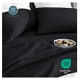 thumbnail image 5 of Twin XL Sheet Set - 1800 Ultra-Soft Microfiber Twin Extra Long Sheets - Double Brushed - Deep Pockets - Easy Fit - Soft - 3 Piece Set - Bed Sheets (Twin XL, Heathered Black), 5 of 8