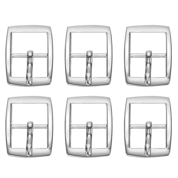 Uxcell Single Prong Buckle, 6 Pcs 0.6 Inch Adjustable Metal Roller Buckle Oval Center Bar Buckle Belt Buckle for Bag DIY Craft Purse Strap Shoe Belt Making Accessories, Silver Tone