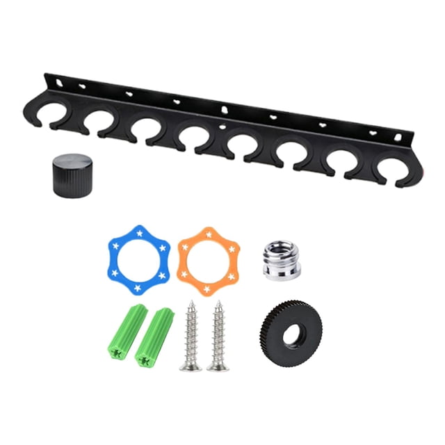 Soporte de micrófono de pared con expositor de accesorios para micrófonos dinámicos, colgador de micrófonos, estante de almacenamiento para escenarios 8 ranuras