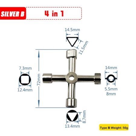 Multifunction Phillips Wrench 4 Ways Internal Triangle Key Wrench Multifunction High Quality Repair Plumbing Hand Tool