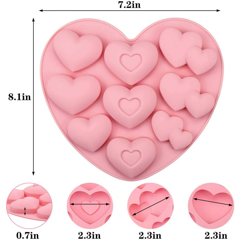 Silicone Heart Shape Chocolate , Candy Mold -25 Pcs
