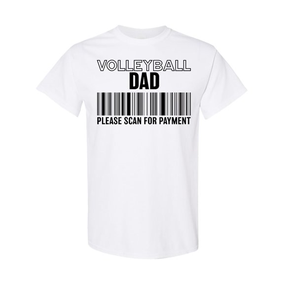 Inktastic Volleyball Dad Please Scan Barcode Funny T-Shirt