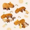 thumbnail image 6 of OUOZZZ 15" Capybara Stuffed Animal with 4 Babies inside, 5Pcs Capybara Soft Plush Pillow Toy Gift for Kids, 6 of 6