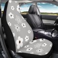 thumbnail image 4 of Uourmeti Floral Gray White Car Seat Cover Soft Seat Covers for Cars Logo Customization Anti-Scratch 1 Piece Compatible with Suv Auto, 4 of 6