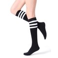 thumbnail image 4 of Calcetines hasta la rodilla FITRELL para mujer, algodón a rayas, paquete de 4, 4 of 8