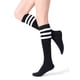 thumbnail image 4 of Calcetines hasta la rodilla FITRELL para mujer, algodón a rayas, paquete de 4, 4 of 8