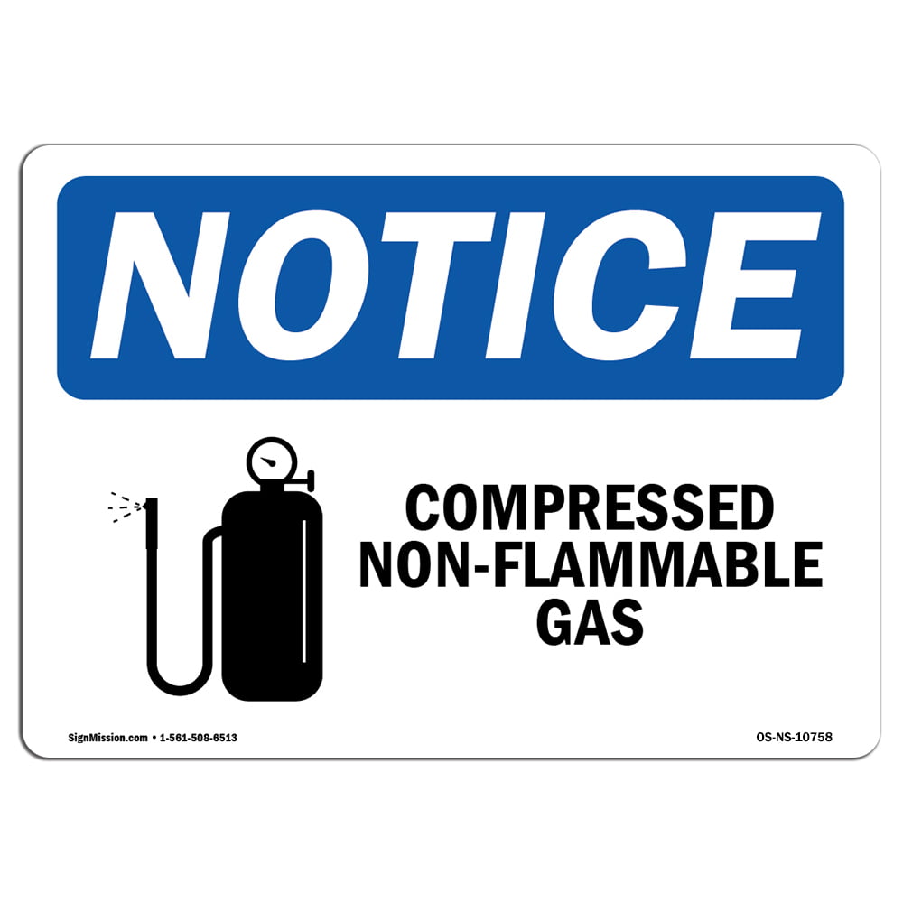 Sticker *Pack of 6* 100x100mm Flammable Gas Sign 