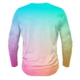 thumbnail image 4 of GigrtiJin Plus Size Casual Tops for Men Gradient Color Crew Neck Half Button Long Sleeve Shirt Trendy Loose Blouse, 4 of 4