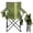 Army Green, variant on Folding Camping Chair with Built-in Cooler Bag & Cup Holder, 350lbs Capacity Portable Outdoor Camp Chair, Green Padded Folding Chair with Side Pocket for Camping, Beach, Patio, Picnic, Travel