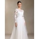 thumbnail image 4 of Vestido de novia Gilda Maxi de manga larga con encaje y malla, 4 of 6