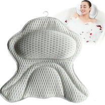 Bath Pillow,Ergonomic Luxury Bathtub Pillow with Head,Neck, Shoulder and Back Support, 4D Bath Pillows for tub, Fits All Bathtub