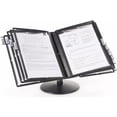 Black Plastic Desktop Document Reference Binder with 10 Double-Sided ...