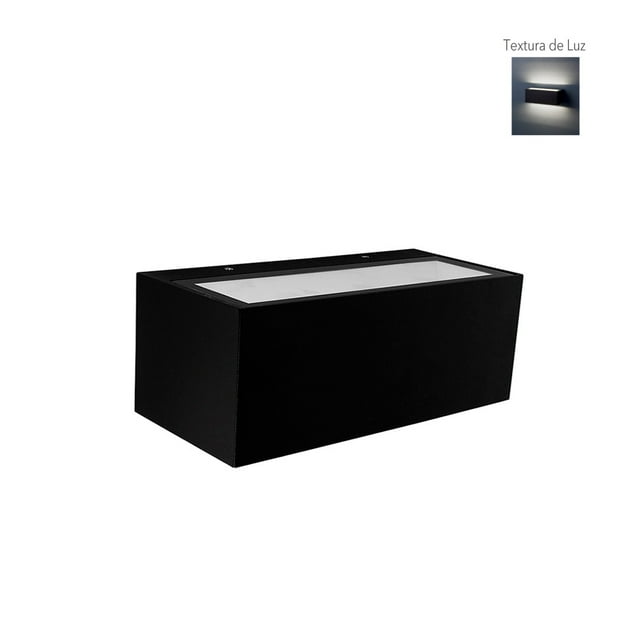 Lampara Muro Led Exterior Negro 20w Luz Blanca Neutra Hled-3 Tecnolite