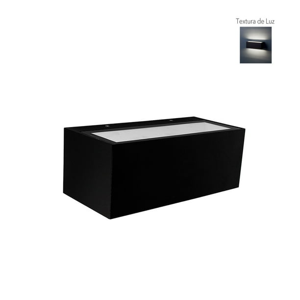 Lampara Muro Led Exterior Negro 20w Luz Blanca Neutra Hled-3 Tecnolite