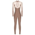 thumbnail image 4 of Haitryli Womens Full Body Long Sleeve Unitard One Piece Gymnastic Leotard Ballet Dance Bodysuit Dusty Pink XL, 4 of 7