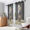 thumbnail image 2 of Yayeee Window Curtains Set of 2 for Living Room Light Filtering 63"x42", Sitting on The Moon, 2 of 7