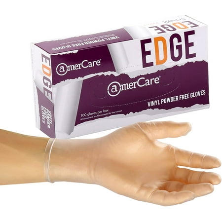 

AmerCare Verge Powder Free Gloves Vinyl Case of 1000 Large