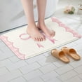 thumbnail image 3 of Erosebridal Pink Bow Bathroom Rugs 20x32 for Teens, Dreamy Princess Bathroom Mat, Buffalo Geometry Decor, Non Slip, 3 of 5
