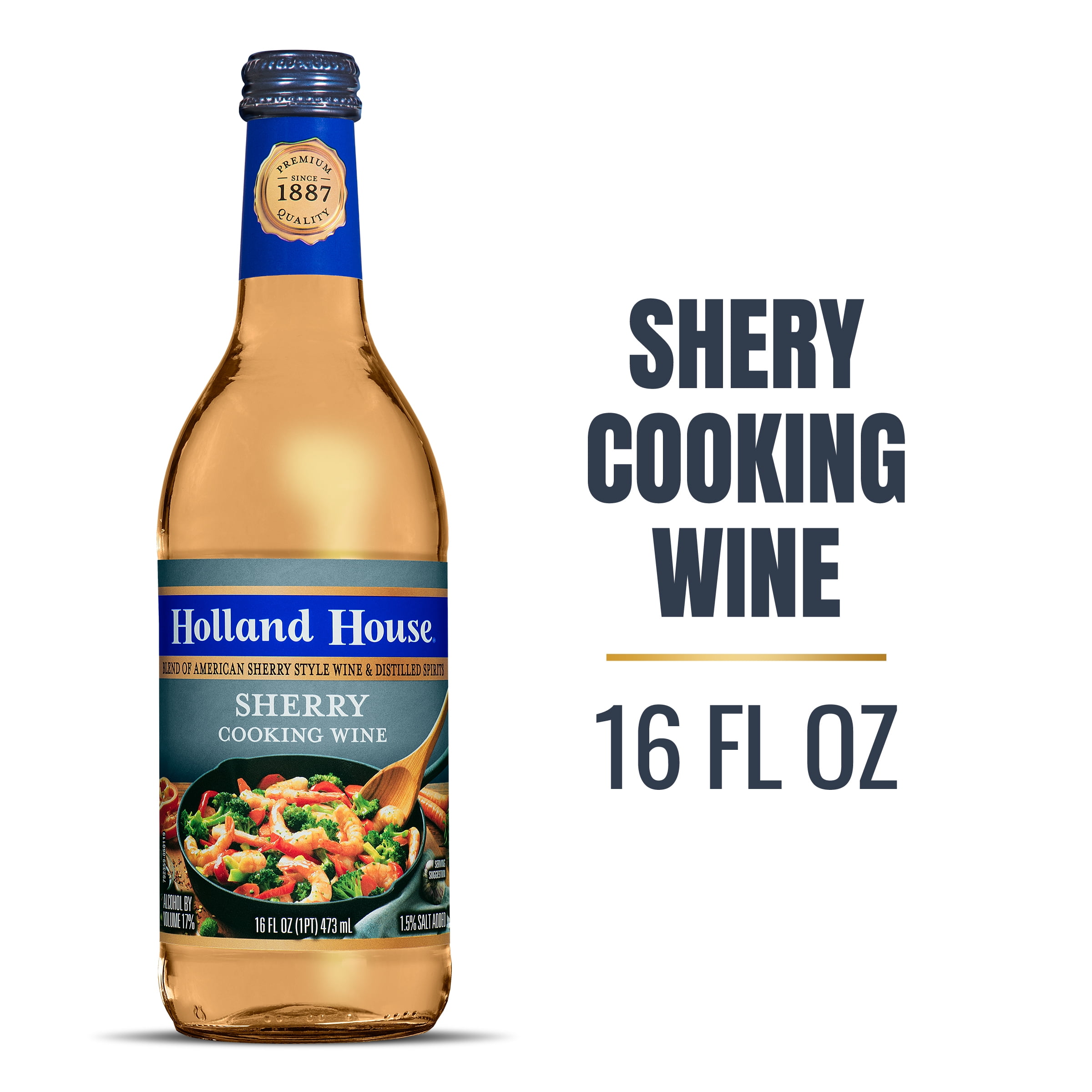 Holland House Sherry Cooking Wine, Sherry Cooking Wine for Cooking, Roasting and Marinating, 16 FL OZ
