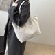 thumbnail image 4 of Bolsas de almacenamiento de pana, bolso de pana de gran capacidad, bolso de mano de color sólido, bolso de hombro elegante e informal para estudiantes y mujeres que viajan diariamente, bolso de mano a, 4 of 6