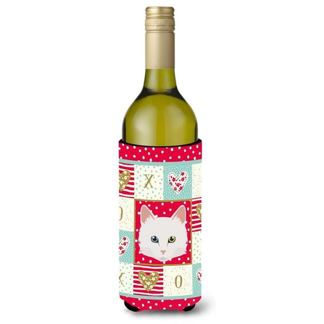 Turkish Angora Cat Wine Bottle Beverage Insulator Hugger