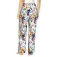thumbnail image 3 of Uemuo Lilies Flowers Pattern Women's Wide Leg Palazzo Lounge Pants with Pockets Light Weight Loose Comfy Casual Pajama Pants-Small, 3 of 9