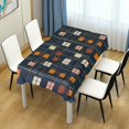 thumbnail image 4 of Yayeee Tablecloths 60" x 60" Rectangle Wrinkle Resistant Party Table Cover, Orange Checkered Pattern, 4 of 8