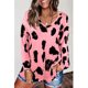 thumbnail image 2 of Camiseta de manga larga con cuello redondo para mujer a la moda, blusa suelta con estampado de verano Fridja  hj761, 2 of 6