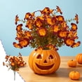 thumbnail image 4 of Gqtwoy Artificial Fall Silk Flowers Bouquet, Realistic Fake Floral Stems, Faux Fall Blooms for Vase Fillers, Halloween Thanksgiving Decor, Mixed Stems for Home Decoration, 4 of 6