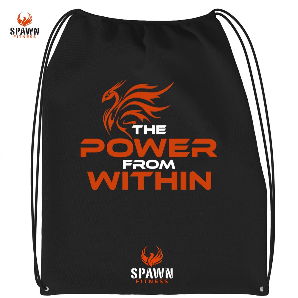 Spawn Fitness Spawn Fitness Drawstring Backpack Draw Nylon Waterproof